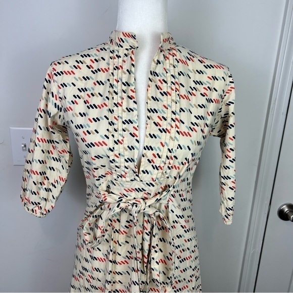 Porridge Dress womens 2 Sheath Belted Knee Length Multicolor Spring Dress - Picture 6 of 9